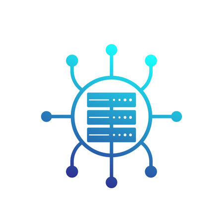 A server icon isolated over white isolated on plain background.のイラスト素材