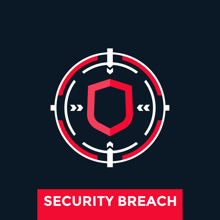 A security breach vector iconのイラスト素材