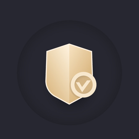 A Shield with check mark, security vector logoのイラスト素材