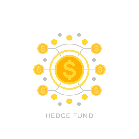 A hedge fund icon isolated on plain backgroundのイラスト素材