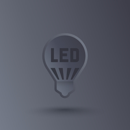 A led light bulb vector iconのイラスト素材