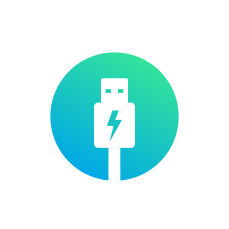 A usb charging plug vector iconのイラスト素材