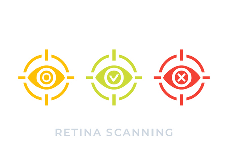 retina scan iconsのイラスト素材