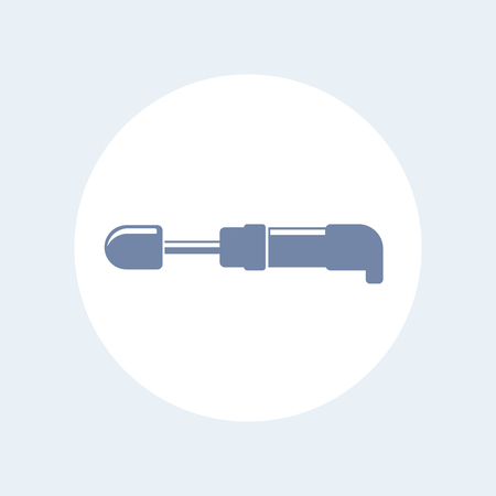 Bicycle pump icon on whiteのイラスト素材