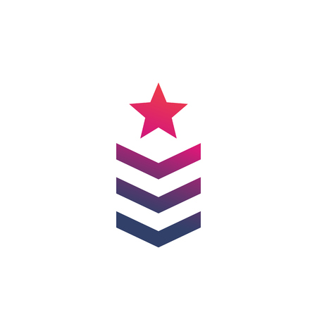 Military rank, army vector icon.のイラスト素材