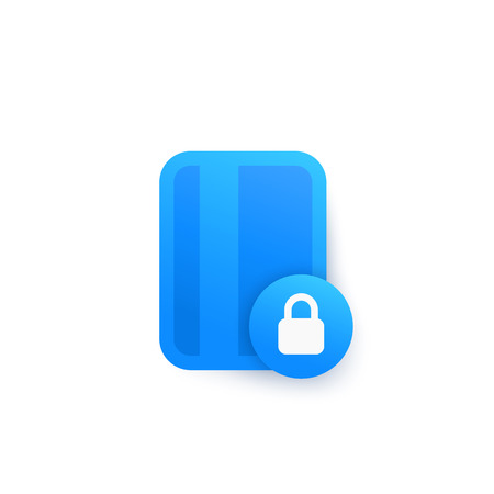 Secure payment with credit card icon.のイラスト素材