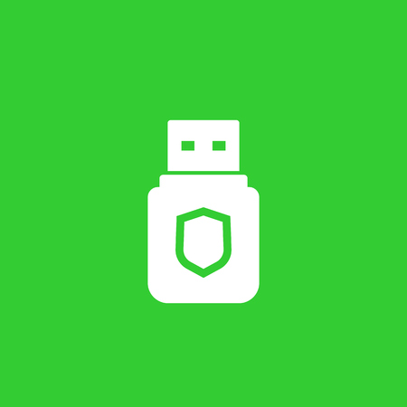 usb stick, data protection icon Vector illustration.のイラスト素材