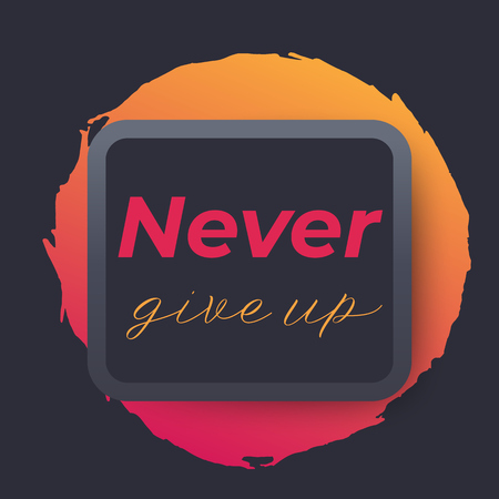 Never give up vector posterのイラスト素材