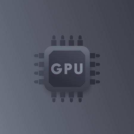 GPU, graphic chipset vector iconのイラスト素材