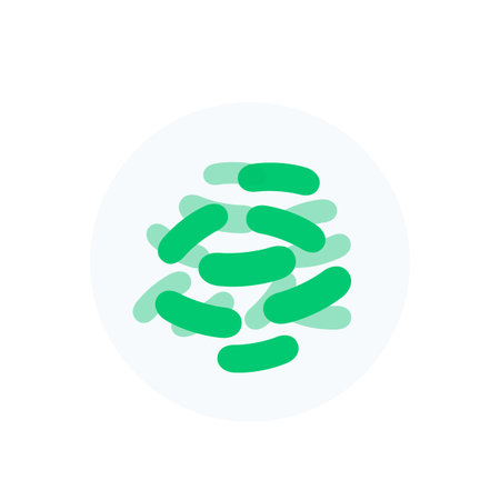 probiotics bacteria icon on white. Vector illustration.