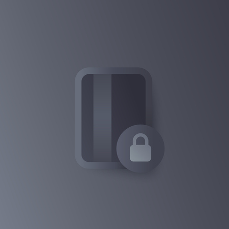 Secure payment with card vector icon illustration.のイラスト素材