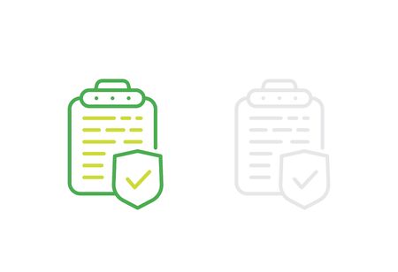 insurance policy line icon Vector illustration.のイラスト素材