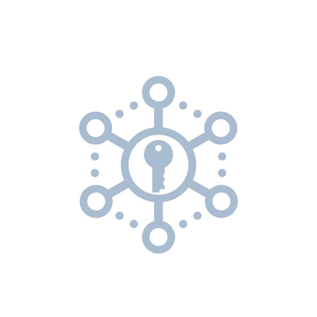 Encryption icon on white background illustration.のイラスト素材