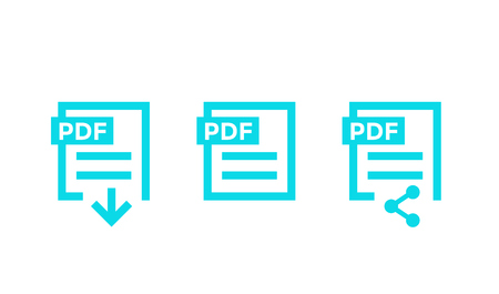 PDF document, download pdf file vector icons illustration.のイラスト素材