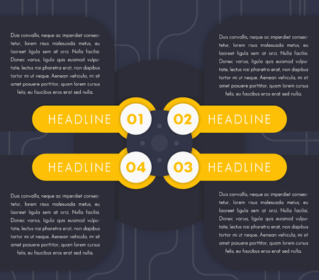 4 step labels, timeline, vector info-graphics design illustration.のイラスト素材