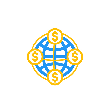 Money transfer, payments icon illustration.のイラスト素材