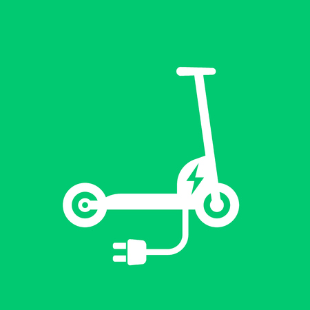 Kick scooter, electric version vector illustration.のイラスト素材