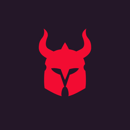 helmet with horns vector illustrationのイラスト素材