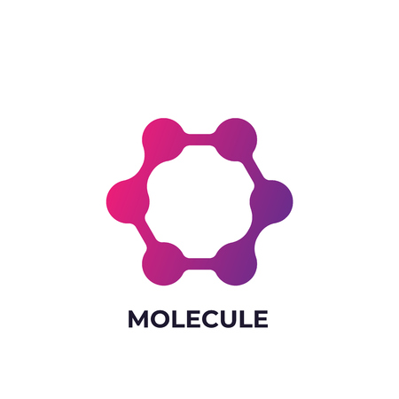 Molecule icon, science logo element.のイラスト素材