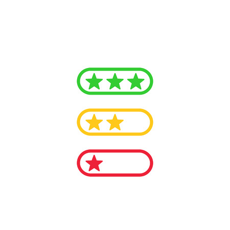 rating stars vector iconsのイラスト素材