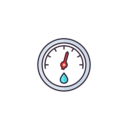 Hygrometer icon, flat styleのイラスト素材