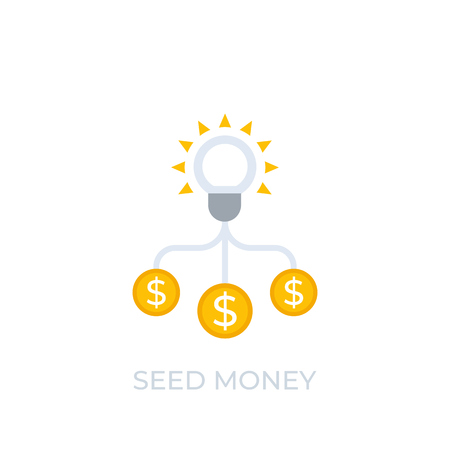 seed money, funding icon on whiteのイラスト素材