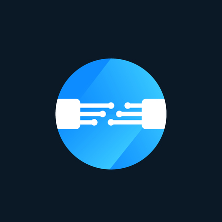 optic fiber vector logo designのイラスト素材