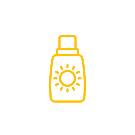 sunscreen vector icon, linearのイラスト素材