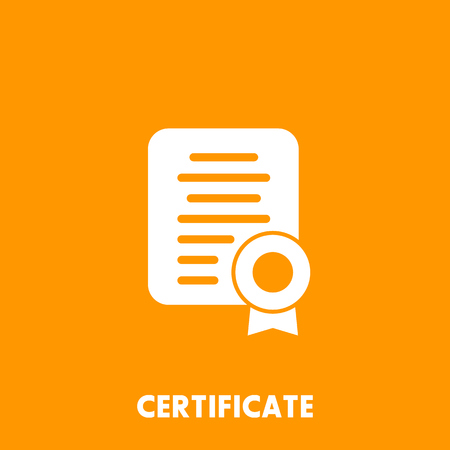 certificate, diploma iconのイラスト素材