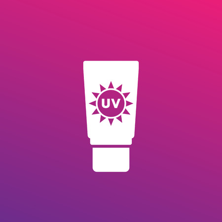 sunscreen, sunblock lotion iconのイラスト素材