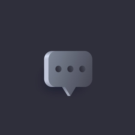 comment icon, vector, 3d styleのイラスト素材