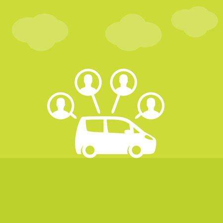 carsharing service vector illustrationのイラスト素材