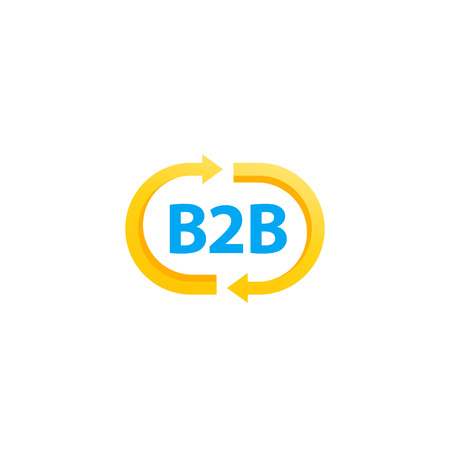 b2b commerce vector logo, business conceptのイラスト素材