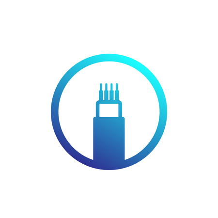 optic cable, bandwidth vector iconのイラスト素材