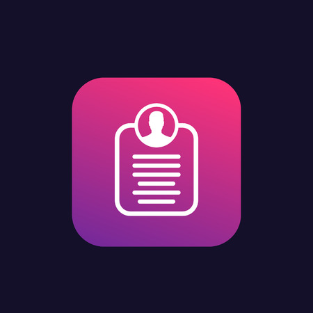 account info, personal data vector iconのイラスト素材