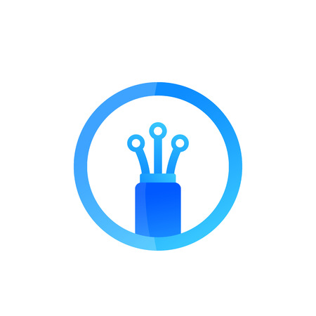optical fibre, bandwidth vector iconのイラスト素材