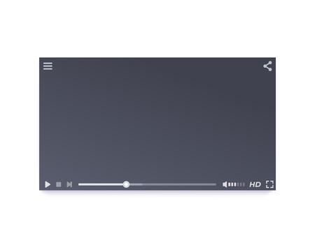 video player interface design, vector uiのイラスト素材