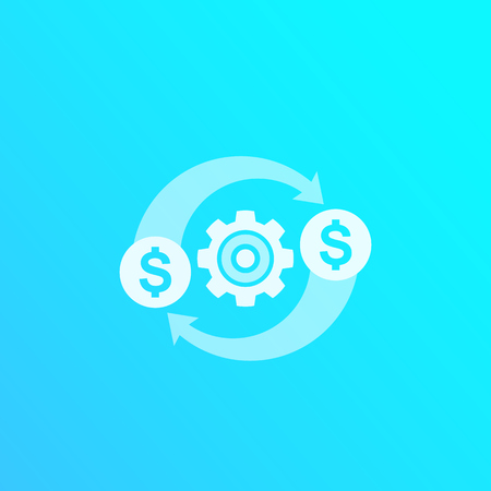 costs optimization, efficiency and cost management conceptのイラスト素材