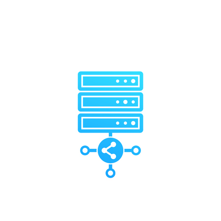 mainframe, server, shared hosting vector iconのイラスト素材
