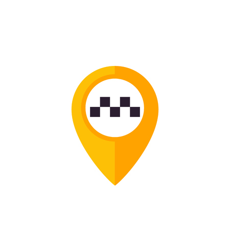 Taxi pointer, pin vector logoのイラスト素材