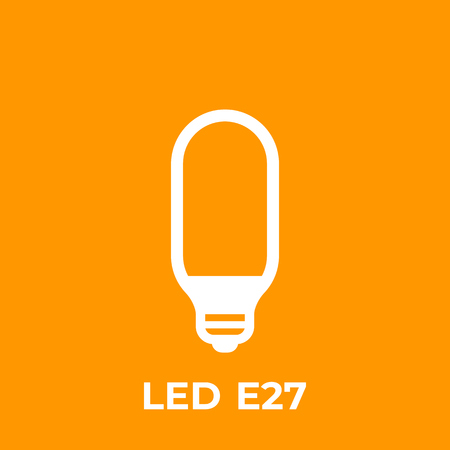 led bulb, e27 icon, vectorのイラスト素材