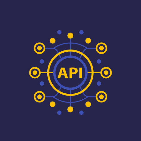 API, application programming interface, software integrationのイラスト素材