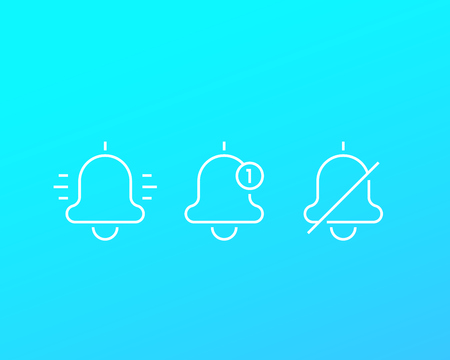 Notification line iconsのイラスト素材