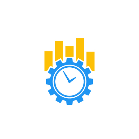 productivity and efficiency vector icon on whiteのイラスト素材