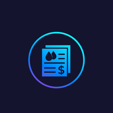 water utility bills vector iconのイラスト素材