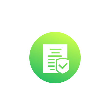 insurance policy, coverage iconのイラスト素材