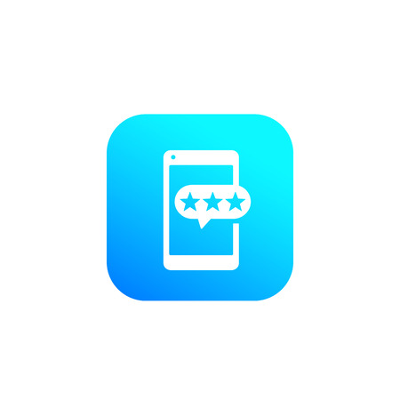 mobile app review, vectorのイラスト素材