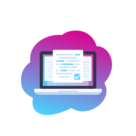 accepting new terms, conditions, corrections in agreement, vector illustrationのイラスト素材