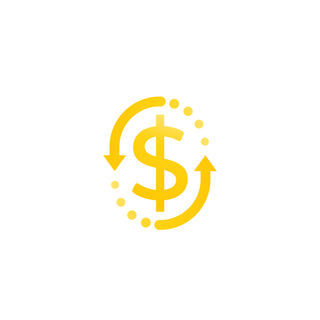 cash back, money refund, exchange, vector iconのイラスト素材