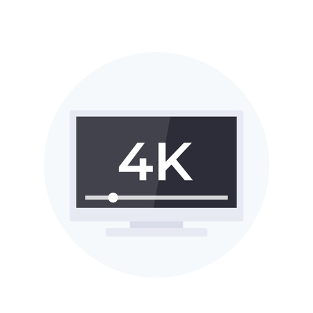4K tv vector illustrationのイラスト素材